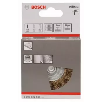 Šepečių ratas Bosch 2 608 622 130 8 cm skersmens, 8 mm kotu