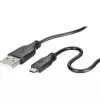 USB 2.0 duomenų laidas Renkforce RF-4032111, USB A – Micro-USB B, 1 m, juodas