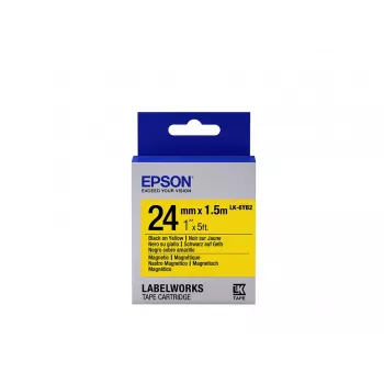 Epson LK-6YB2 magnetinė juosta etiketėms juoda/geltona 24 mm (1,5 m)