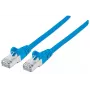 Intellinet tinklo laidas Cat6A, 15 m, mėlynas, varinis, S/FTP, LSOH/LSZH, RJ45, auksuoti kontaktai, su apsauga nuo užkliuvimo, viso ilgio apsauga, viso gyvenimo garantija