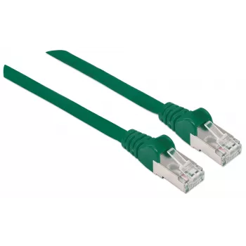 Intellinet tinklo jungiamasis laidas Cat6A, 10 m, žalias, varinis, S/FTP, LSOH/LSZH, PVC, RJ45, auksuoti kontaktai, su apsauga nuo užkliuvimo, su batu, viso gyvenimo garantija
