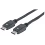 Manhattan DisplayPort 1.1 laidas, 4K@60Hz, 10 m, vyriškas į vyrišką, su užraktu, visiškai ekranuotas, juodas, garantija visam laikui