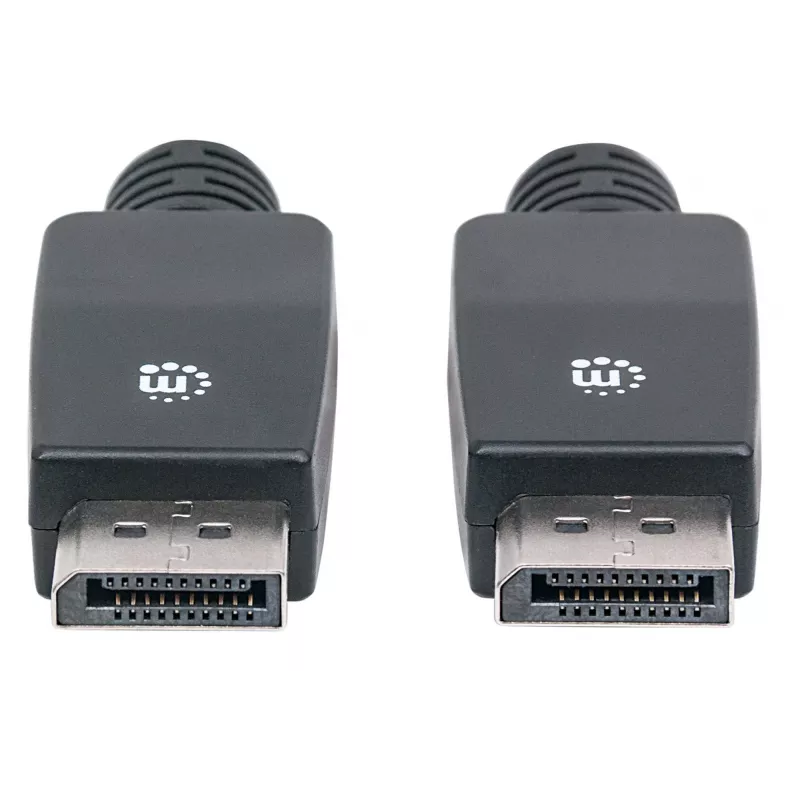 Manhattan DisplayPort 1.1 laidas, 4K@60Hz, 10 m, vyriškas į vyrišką, su užraktu, visiškai ekranuotas, juodas, garantija visam laikui