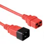 Maitinimo laidas C19 - C20 ACT Powercord 0.6 m raudonas
