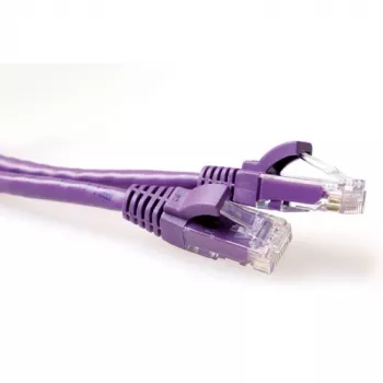ACT Purple 15 m U/UTP CAT6A patch kabelis su apsaugotais RJ45 kištukais