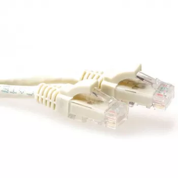 ACT Ivory 1 metro U/UTP CAT6A patch kabelis su apsaugotais RJ45 kištukais