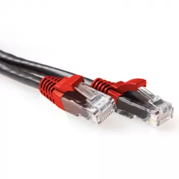 ACT Black 3 m U/UTP CAT6A jungiamasis kabelis su RJ45 kištukais