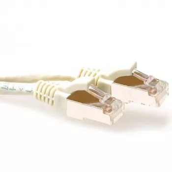 ACT Ivory 1,5 m SFTP CAT6A pataisos laidas su apsaugotais RJ45 kištukais