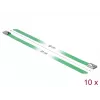 Kabelio raištis DeLOCK 18806 Plieninis Žalias 300mm 10 vnt.