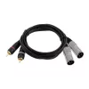 Audio kabelis Omnitronic 3022522D 3 m 2 x XLR 2 x RCA juodas