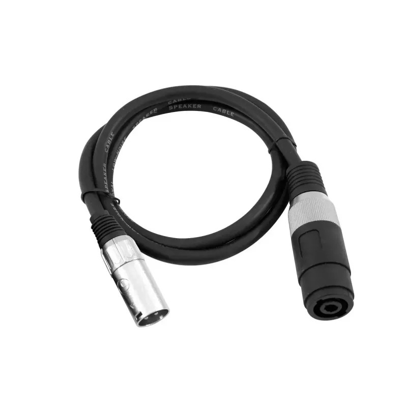 Audio kabelis Omnitronic 30225590 Speakon XLR 1 m juodas