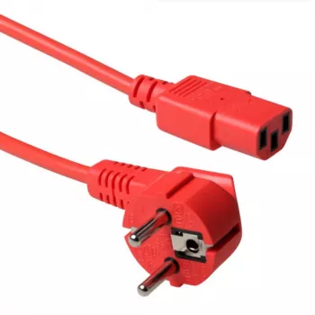 Maitinimo laidas ACT CEE 7/7 (kampu) į C13, 5 m, 250 V 10 A, raudonas