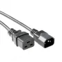 Maitinimo laidas C14 - C19 juodas 1 m ACT Powercord AK5439