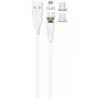 USB laidas 2GO 797317 1 m USB B USB C/Micro-USB B/Lightning baltas