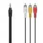 Hama 00305016 garso laidas 1,5 m 3,5 mm 3 x RCA juodas