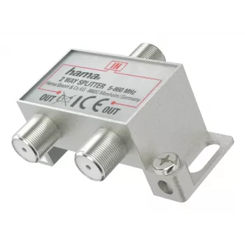 Signalų skirstytuvas HAMA Classic Line 2 kryptys – 2 išėjimai koaksialiniams TV/antenos kabeliams