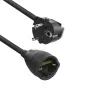ACT Powercord ilginimo laidas CEE 7/7 kištukas (kampuotas) - CEE 7/7 lizdas juodas 10 m