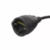 ACT Powercord ilginimo laidas CEE 7/7 kištukas (kampuotas) - CEE 7/7 lizdas juodas 10 m