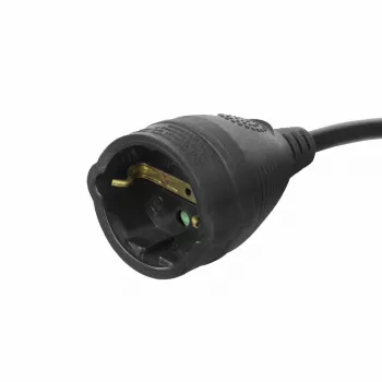 ACT Powercord ilginimo laidas CEE 7/7 kištukas (kampuotas) - CEE 7/7 lizdas juodas 10 m
