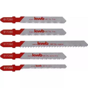 Pjūklelio ašmenų rinkinys KWB 617290 iš greitapjovio plieno HSS, 5 vnt.