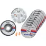Pjovimo diskų rinkinys KWB 712041 Starter Set 10 vnt. plokščias centras plytoms, marmurui, plienui