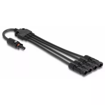 Kabelio skirstytuvas DeLOCK DL4 saulės skirstytuvas 1 x lizdas į 4 x kištukus 50 cm juodas