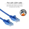 ACT Blue 0,15 m LSZH U/UTP CAT6 plonas pataisymo laidas su apsaugotais RJ45 kištukais
