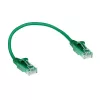 ACT Green 0,15 m LSZH U/UTP CAT6 plonas jungiamasis kabelis su apsaugotais RJ45 kištukais