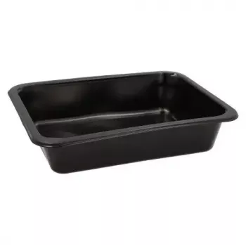 Vienkartinis maisto indas Papstar 96552 Polipropilenas Juodas 227x178x45mm