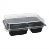 Vienkartinis maisto laikymo indas Papstar 96553 polipropilenas juodas 227x178x45mm