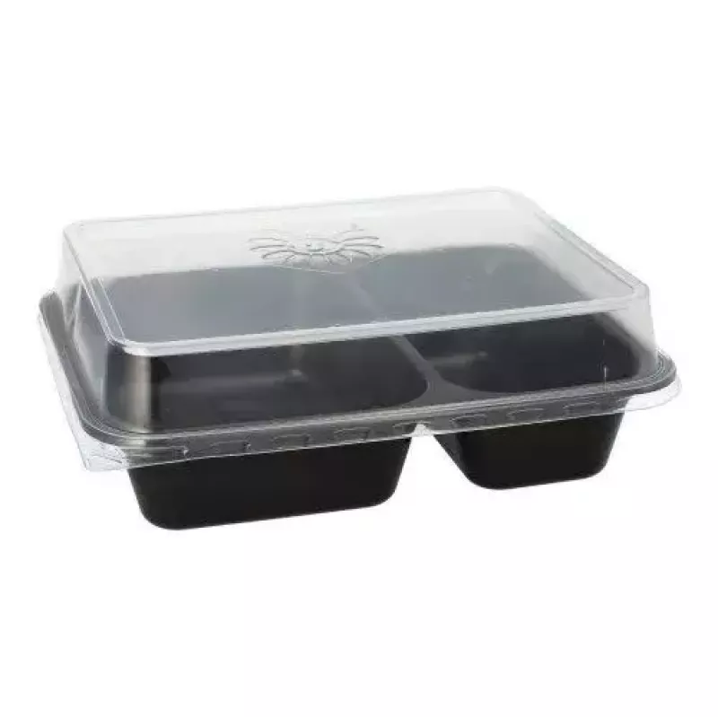 Vienkartinis maisto laikymo indas Papstar 96553 polipropilenas juodas 227x178x45mm