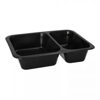 Vienkartinis maisto laikymo indas Papstar 96553 polipropilenas juodas 227x178x45mm