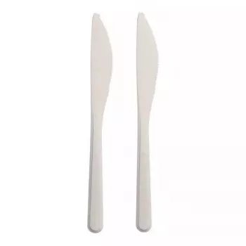 Vienkartinė šakutė Papstar 96428, polipropilenas, 50 vnt., balta, 185 mm