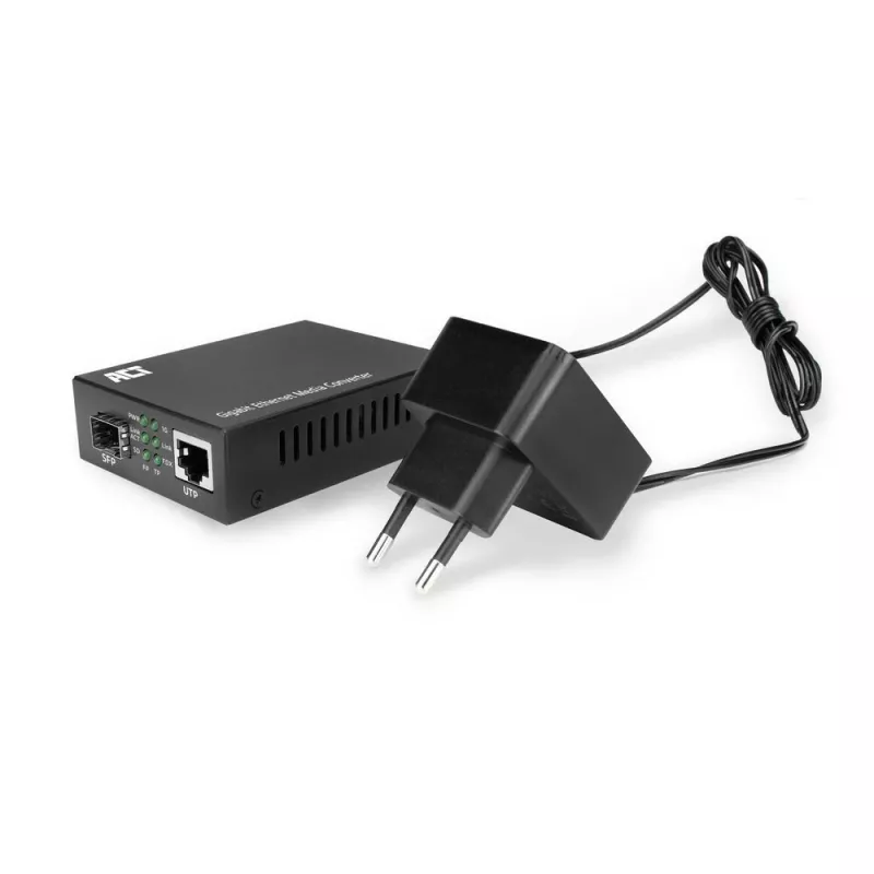 Tinklo medijos keitiklis ACT AC4451 1000 Mbit/s kelių režimų vieno režimo juodas
