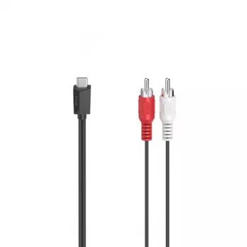 Hama 00200730 garso kabelis 1,5 m RCA USB juodas