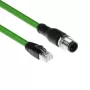 ACT pramoninis 3 m jutiklio kabelis M12D 4 kontaktų kampinis į RJ45, Superflex Xtreme TPE, ekranuotas