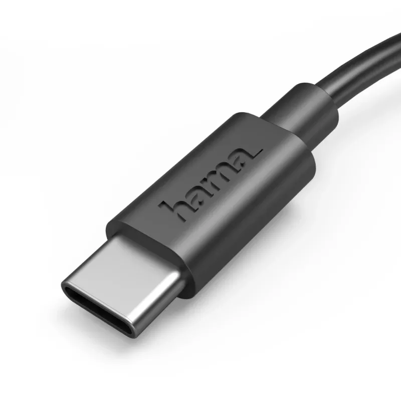 Hama 00201705 USB laidas USB 2.0 0.5 m USB A USB C Juodas