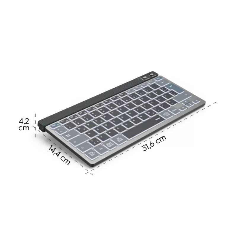 Hama WK-700 klaviatūra Namai/Biuras Belaidis Bluetooth QWERTZ Vokiškas Antracitas, Juoda, Mėlyna