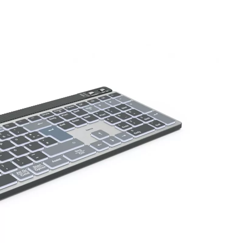 Hama WK-750 belaidė klaviatūra Home/Office Bluetooth QWERTZ vokiška antracito, juodos, mėlynos spalvos