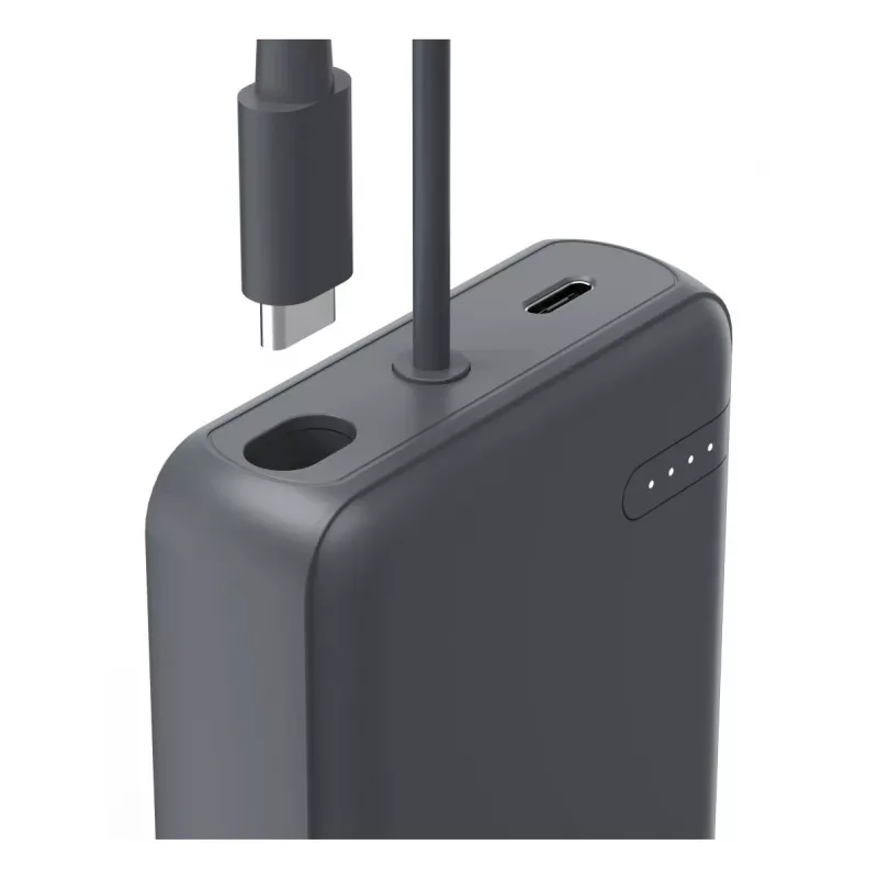 Hama „Travel“ Power Pack su laidu, 10000 mAh, 2 išėjimai: 2x USB-C, antracitas