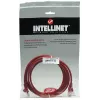 Intellinet tinklo jungiamasis kabelis Cat5e, 7,5 m, raudonas, CCA, U/UTP, PVC, RJ45, paauksuoti kontaktai, be užkliuvimo, su apsauginiu gaubteliu, viso gyvenimo garantija