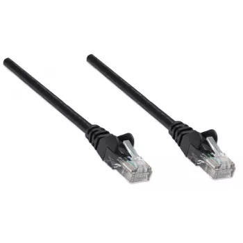Intellinet tinklo kabelis Cat5e, 7,5 m, juodas, CCA, U/UTP, PVC, RJ45, auksuoti kontaktai, be užkabinimo, su apsauginiu gaubteliu, viso gyvenimo garantija