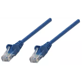 Intellinet tinklo jungiamasis laidas Cat6, 3 m, mėlynas, CCA, U/UTP, PVC, RJ45, auksu dengti kontaktai, be užkliuvimo, su apsauginiu gaubtu, viso gyvenimo garantija