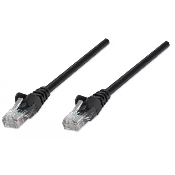 Intellinet tinklo laidas Cat5e, 5 m, juodas, CCA, U/UTP, PVC, RJ45, auksuoti kontaktai, su apsauga nuo užkabinimo, su boot, viso gyvenimo garantija