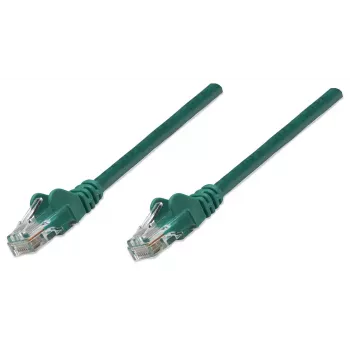Intellinet tinklo laidas Cat6, 2 m, žalias, CCA, U/UTP, PVC, RJ45, auksuoti kontaktai, su apsauga nuo užkliuvimo, su gaubtu, viso gyvenimo garantija
