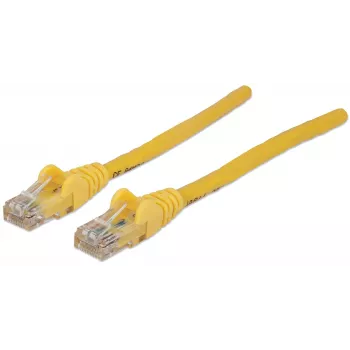 Intellinet tinklo jungiamasis kabelis, Cat6, 0,5 m, geltonas, CCA, U/UTP, PVC, RJ45, auksuoti kontaktai, apsaugotas nuo užkabinimo, su apsauginiu gaubtu, viso gyvenimo garantija