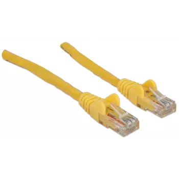 Intellinet tinklo jungiamasis kabelis, Cat6, 0,5 m, geltonas, CCA, U/UTP, PVC, RJ45, auksuoti kontaktai, apsaugotas nuo užkabinimo, su apsauginiu gaubtu, viso gyvenimo garantija