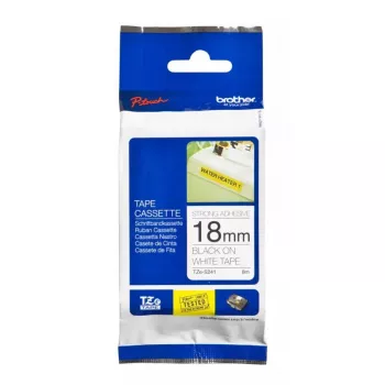 Brother TZ-S241 lipni juosta etiketėms, 1,8 cm x 8 m, balta su juodu tekstu