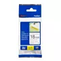 Brother TZ-S241 lipni juosta etiketėms, 1,8 cm x 8 m, balta su juodu tekstu