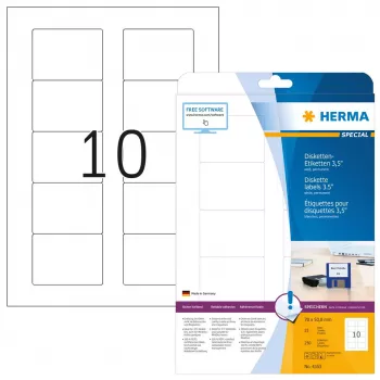 Lipnūs etikečių lapai HERMA Disk labels 3,5 colio